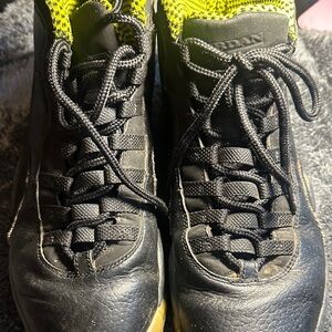 Jordan Black and Yellow Men's Sneakers